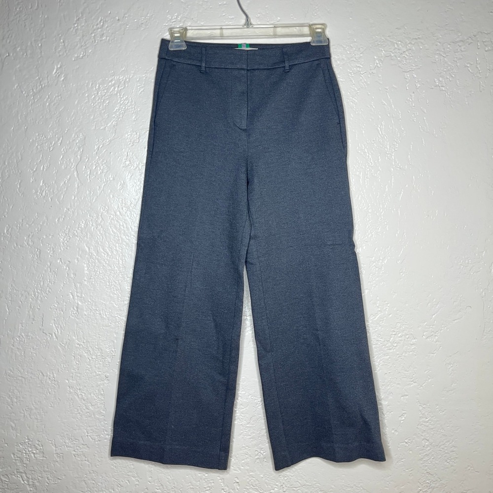 Boden Westbourne Ponte Trousers Charcoal Gray Wide Leg Cropped Pants R0477